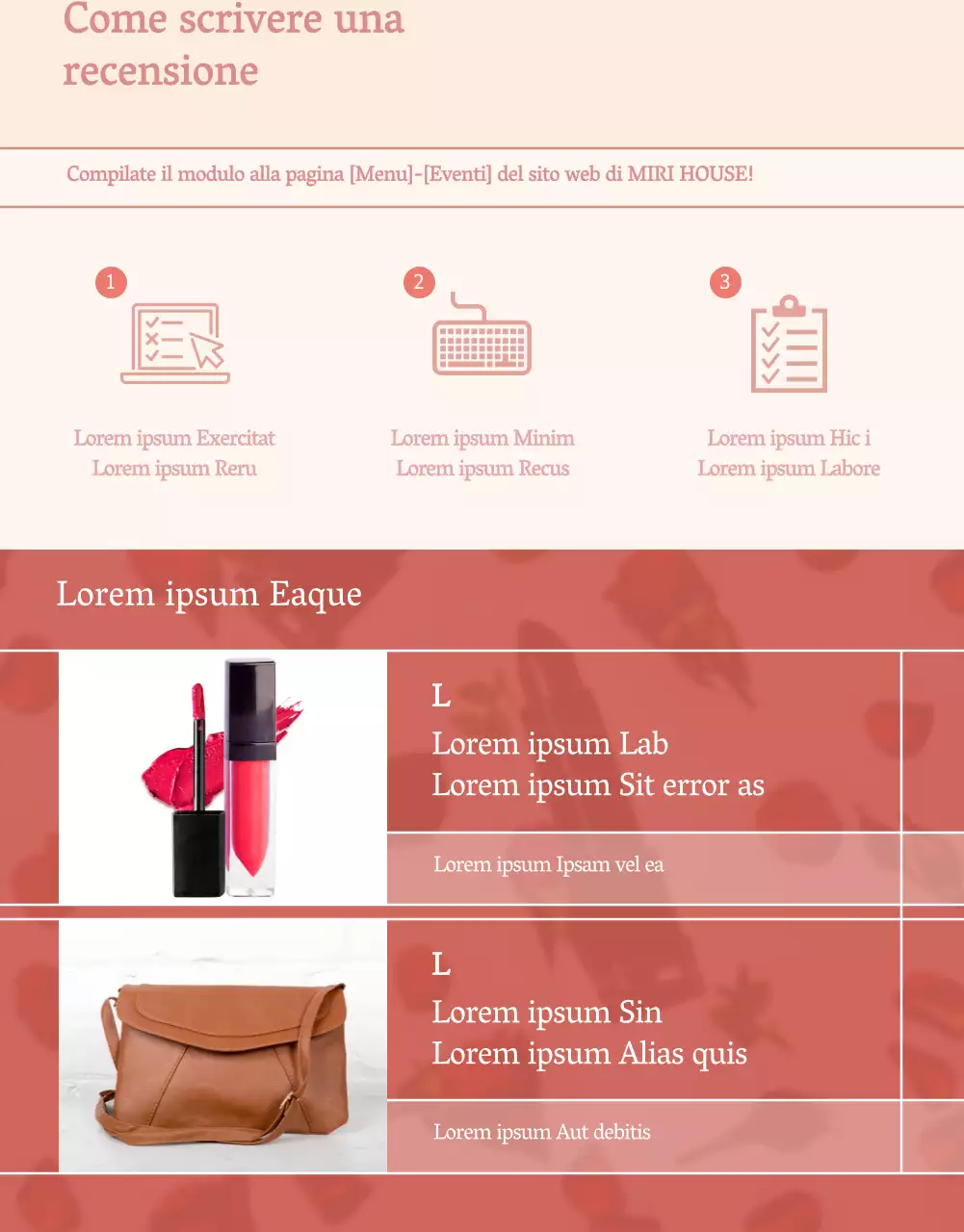 Rossetto rosa stile elegante