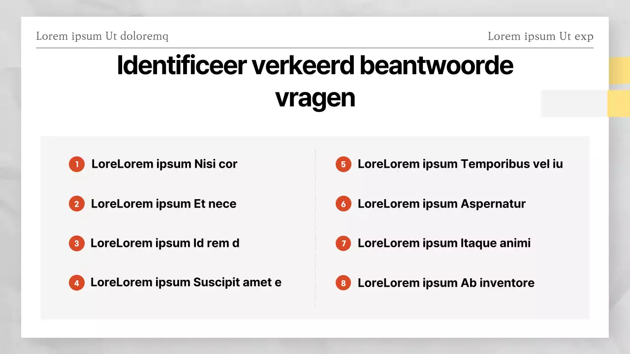 Rood en wit testpapier thema proefexamen antwoorden