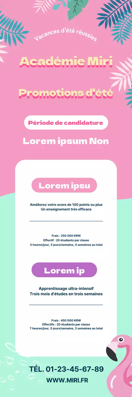 Une annonce spéciale avec une touche tropicale