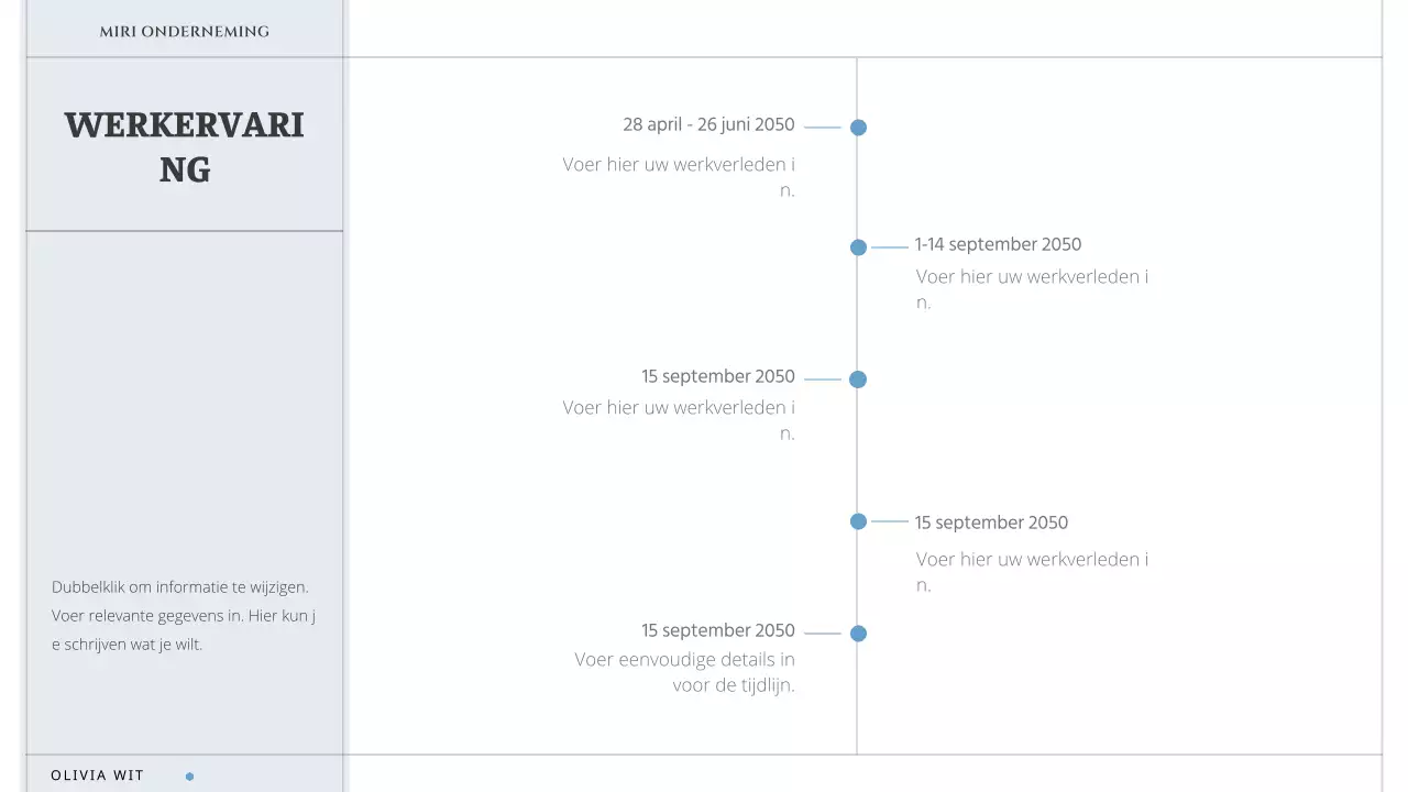 Een eenvoudige, minimalistische sollicitatiebrief in wit