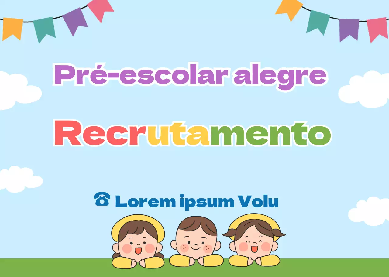 Recrutamento PR giro azul claro verde