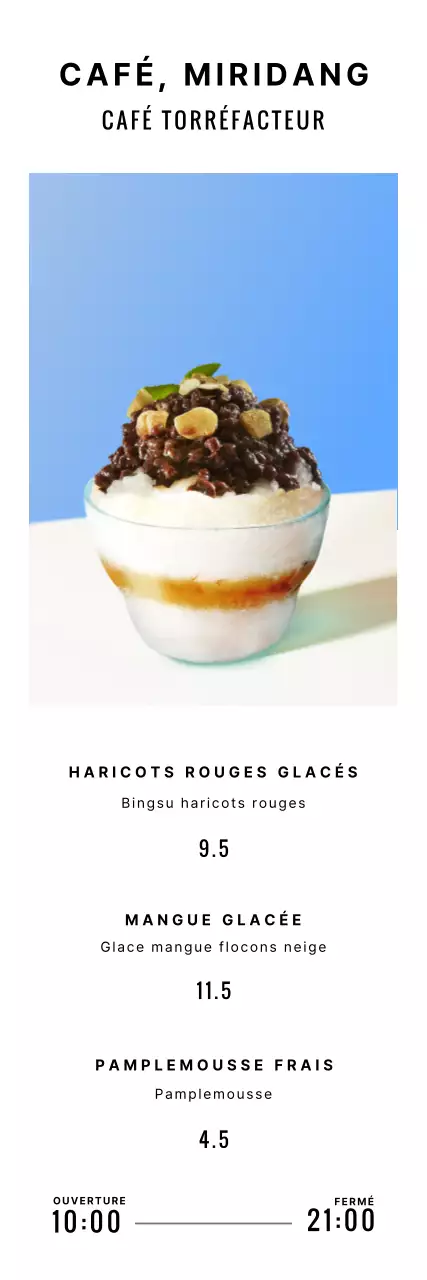 Glace rasée d'été minimaliste bleue