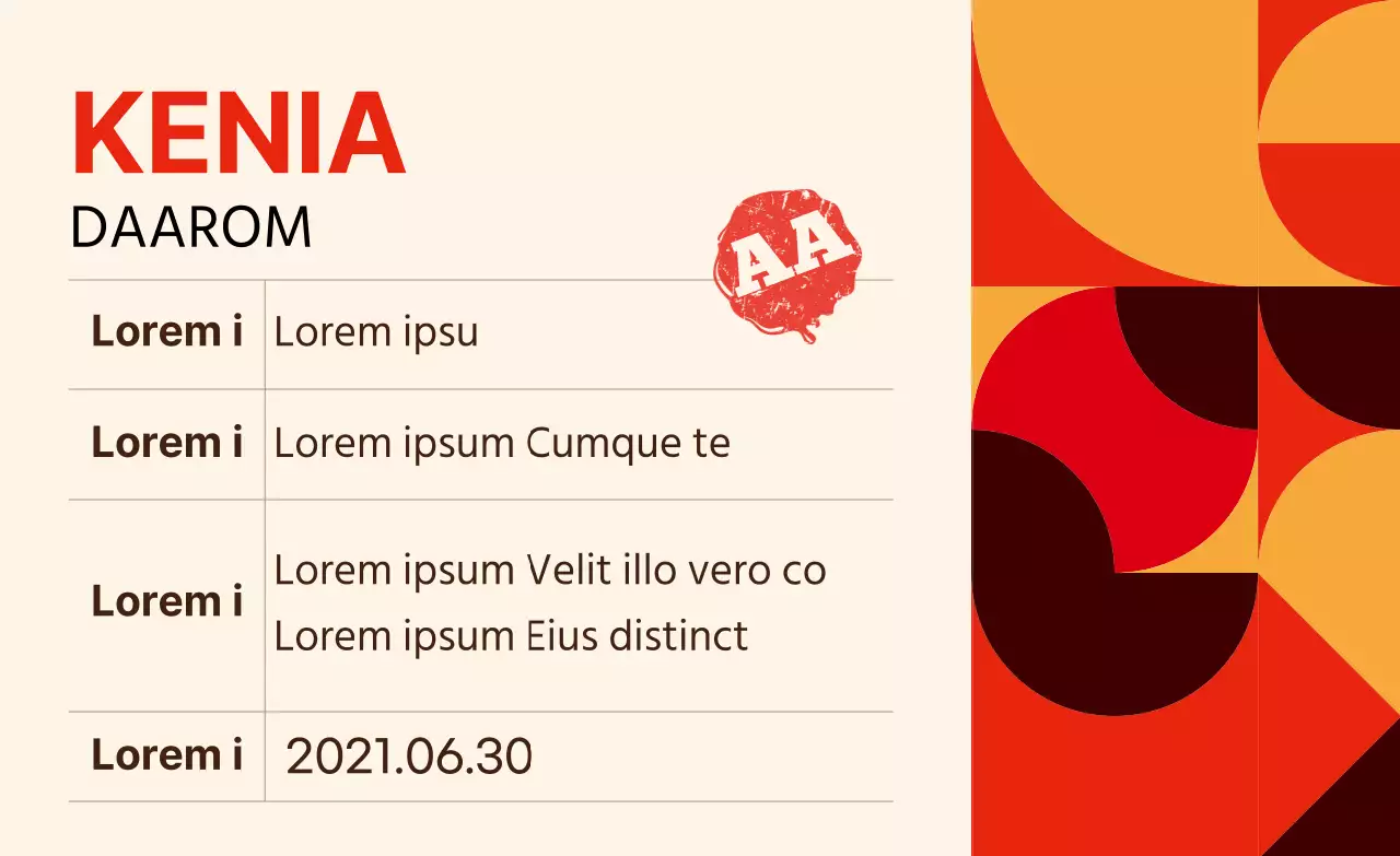 Kleurrijke Gedessineerde Boon tot Kop Koffie Etiketten Kenia