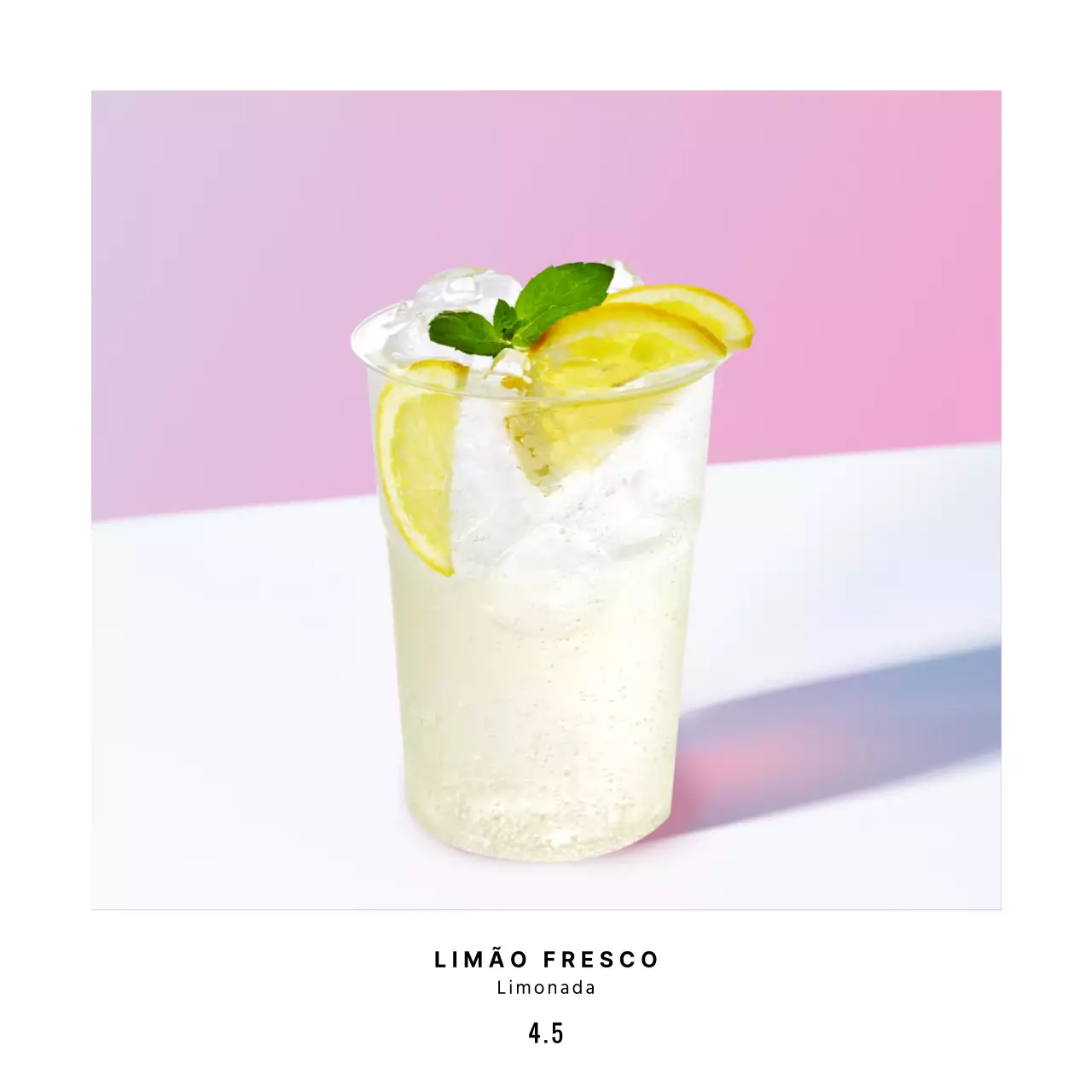 Limonada em rosa estilo minimalista