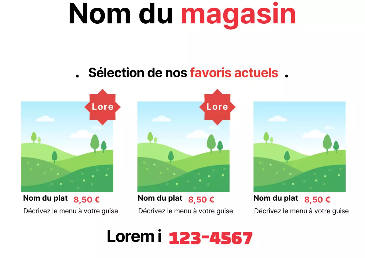 Panneau de menu au nom du magasin_01