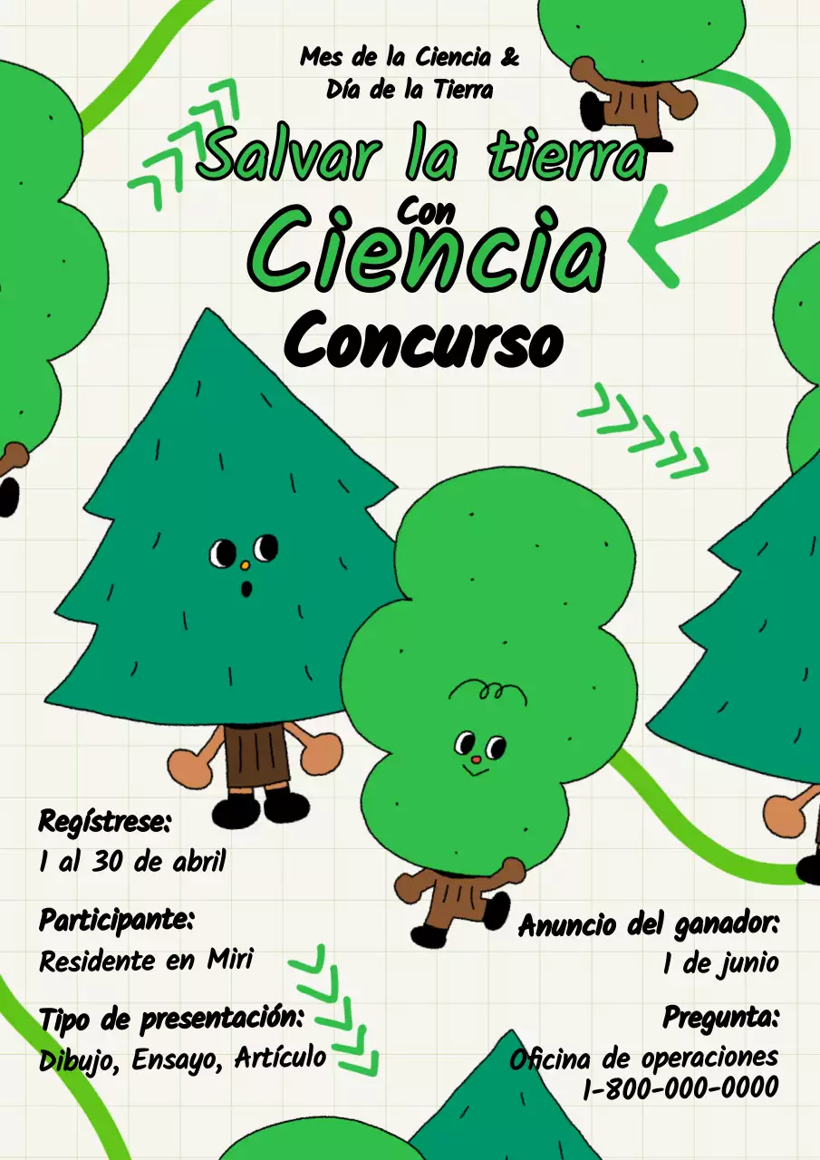 Concurso del Día de la Ciencia para obtener puntos de carácter de la semilla de loto y el árbol verde