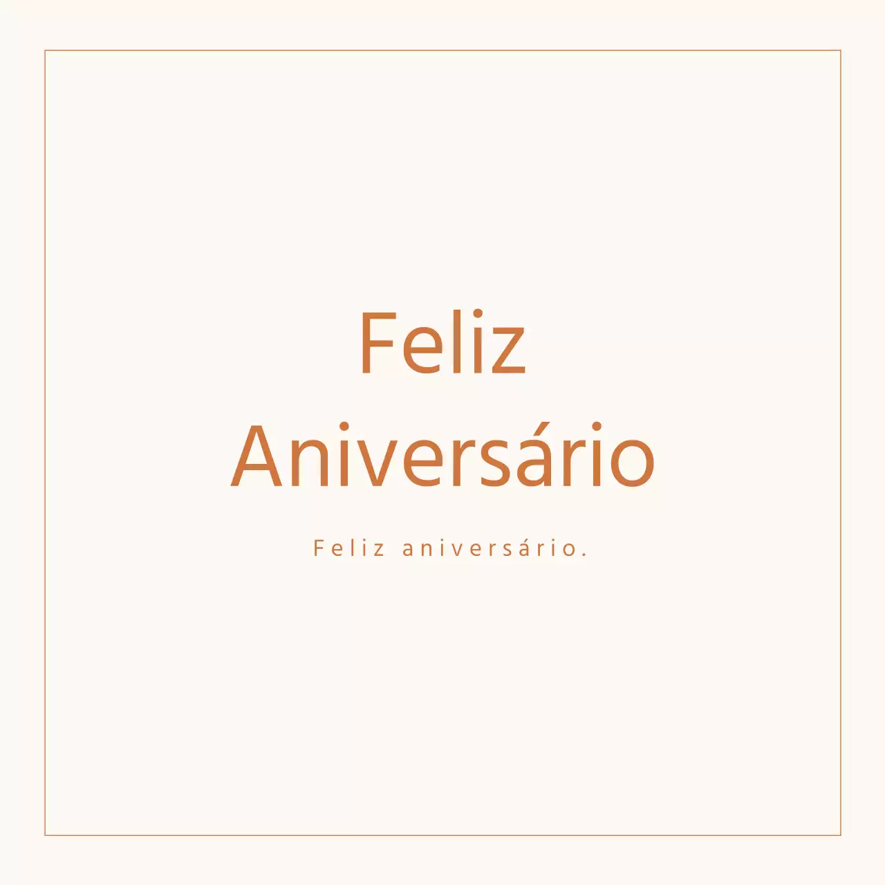 Cartão de aniversário simples