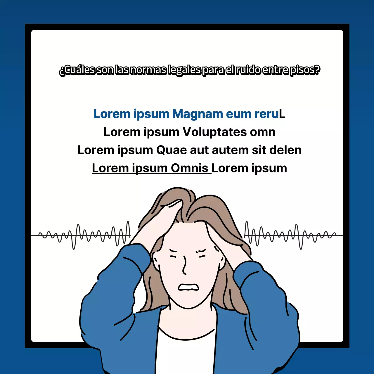 Cómo combatir el ruido intersticial con toques de azul marino y naranja