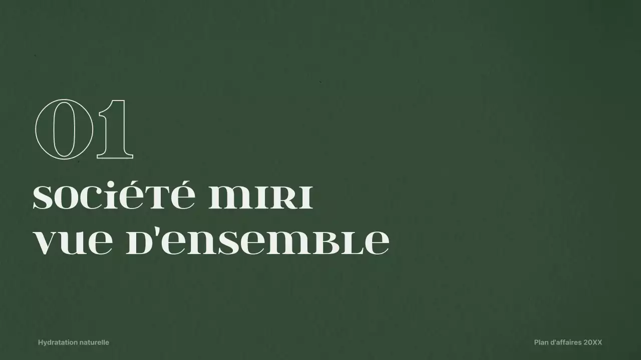 Plan d'affaires pour un concept de cosmétique dermique vert foncé