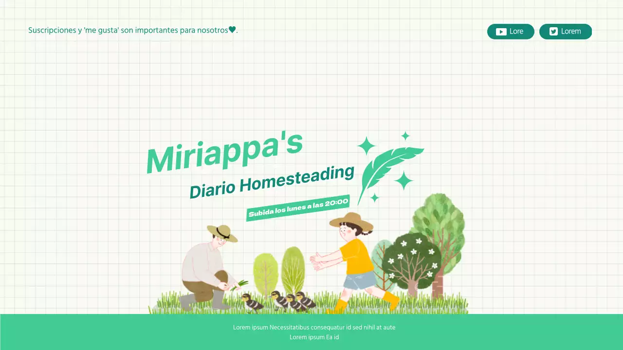 AzulVerde LíneasPatrónGranjeroNiñosGranja Canal YouTubeArte