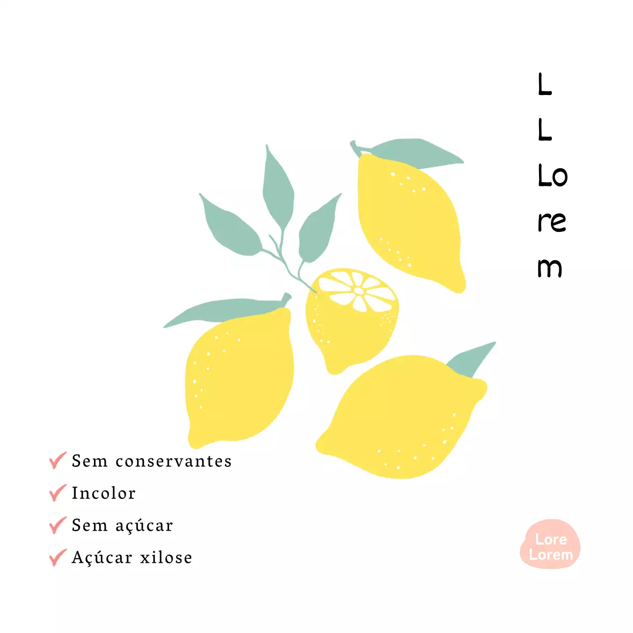 Postal ilustrado de limonada