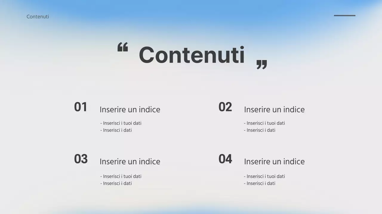 Presentazione sfumata del gradiente