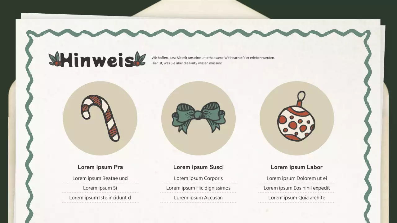 Vintage Weihnachten Brief Konzept Einladung