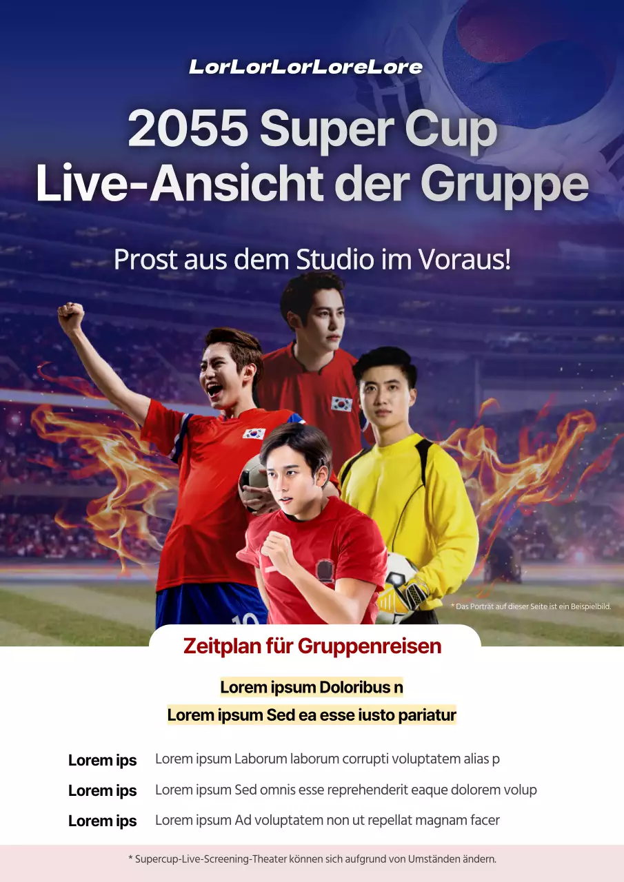 Förderung des Live-Gruppenfernsehens von Basissportarten in Blau