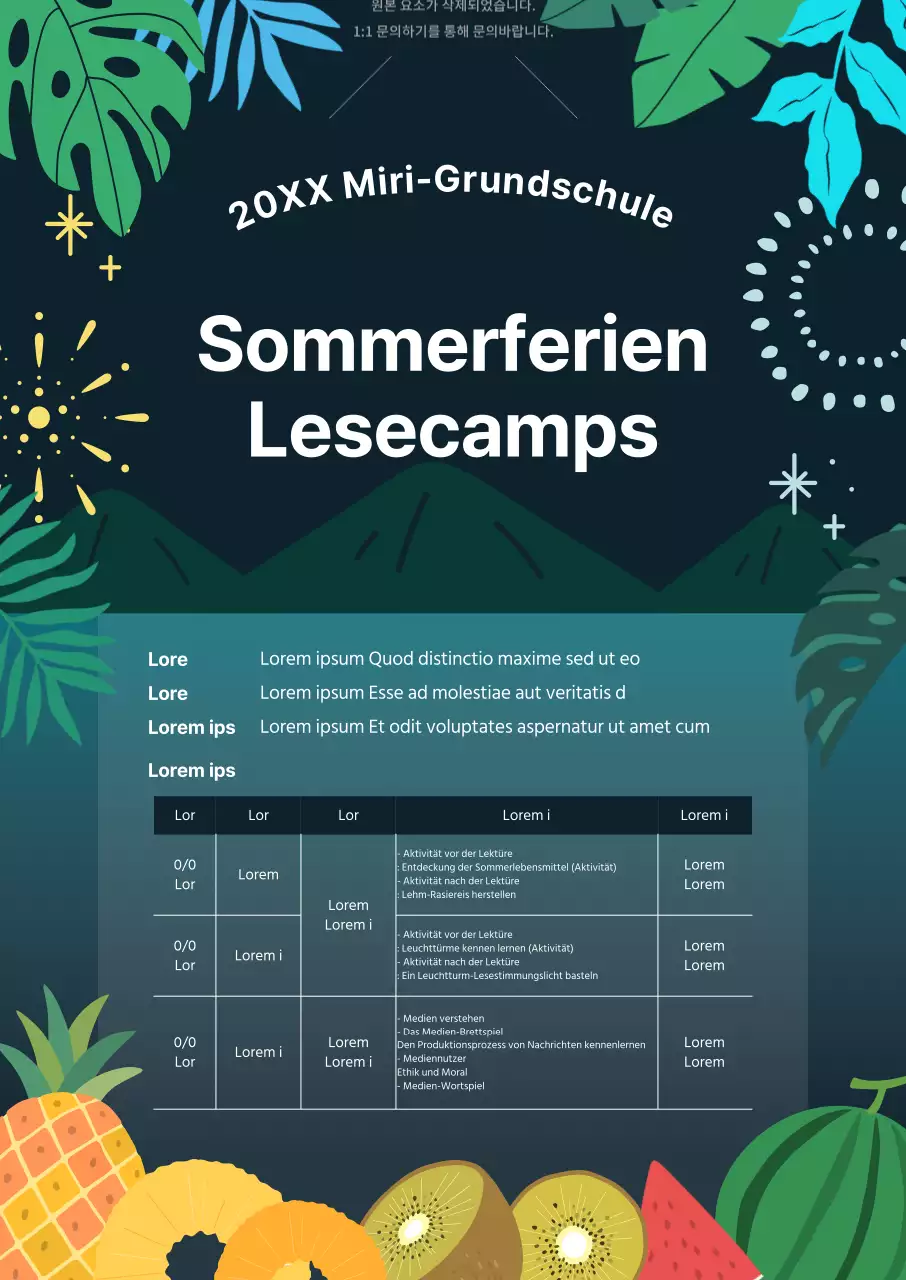 Ein Leitfaden für Sommerferienlager in Marineblau