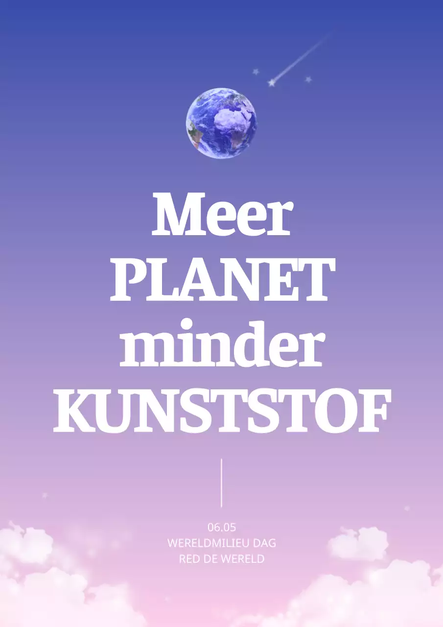 Paars kleurverloop Dag van het milieu