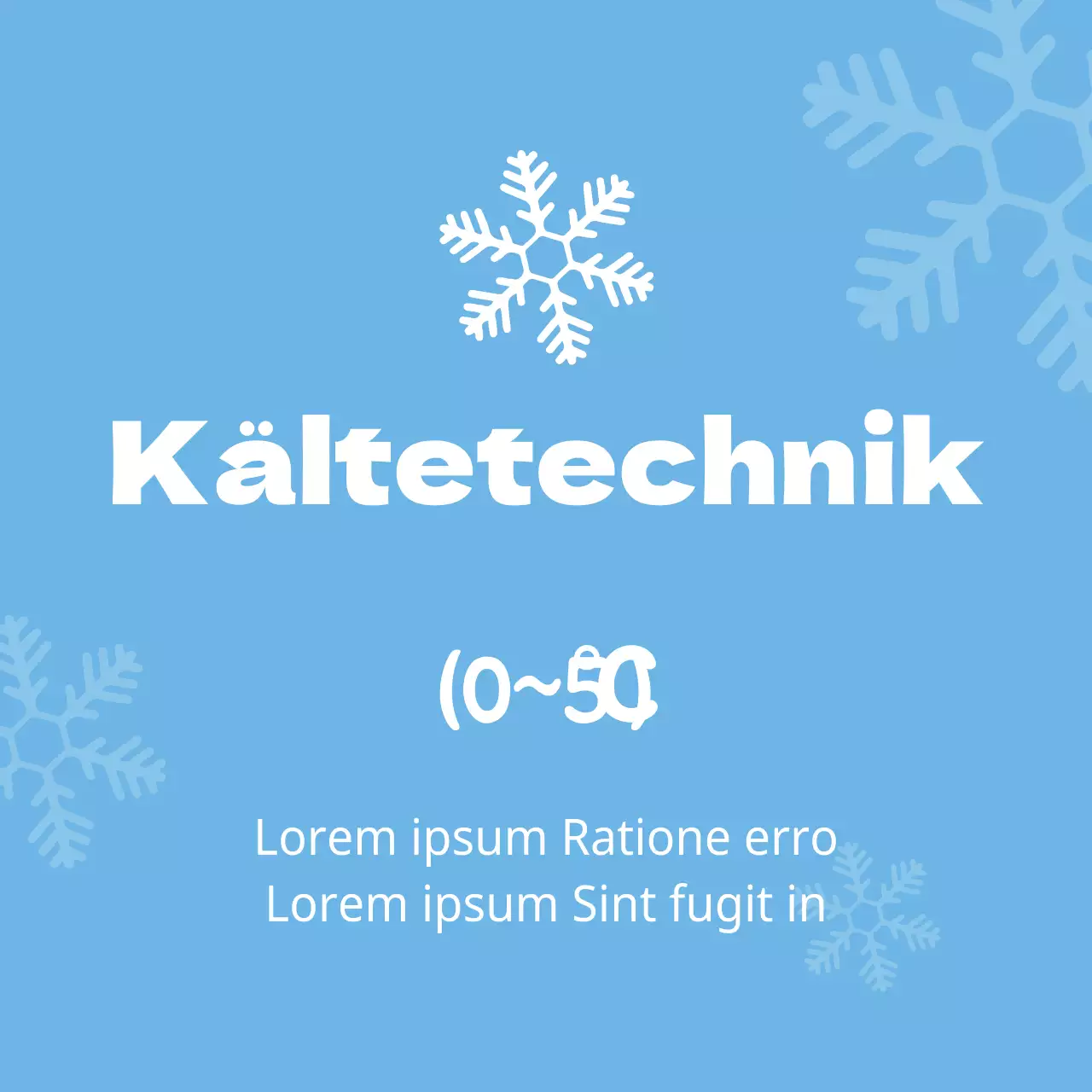 Kältetechnik