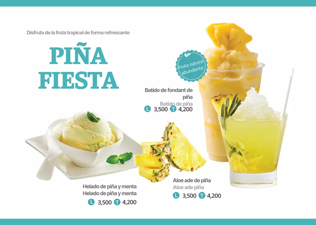 Postre de piña al estilo básico