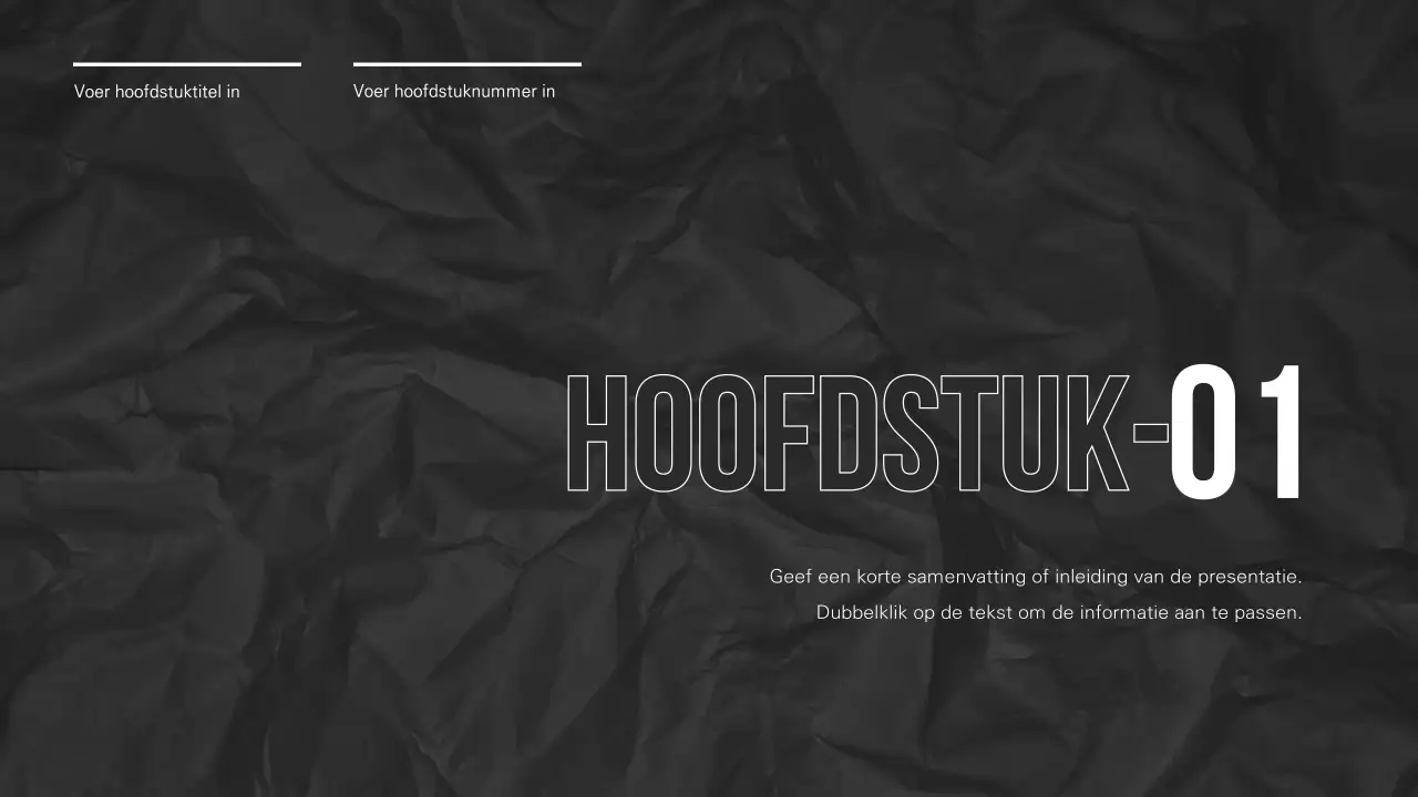 Een chique presentatie