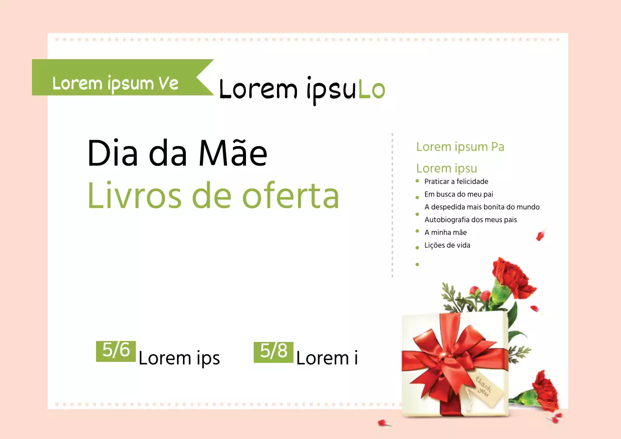 Livros de oferta para o Dia da Mãe