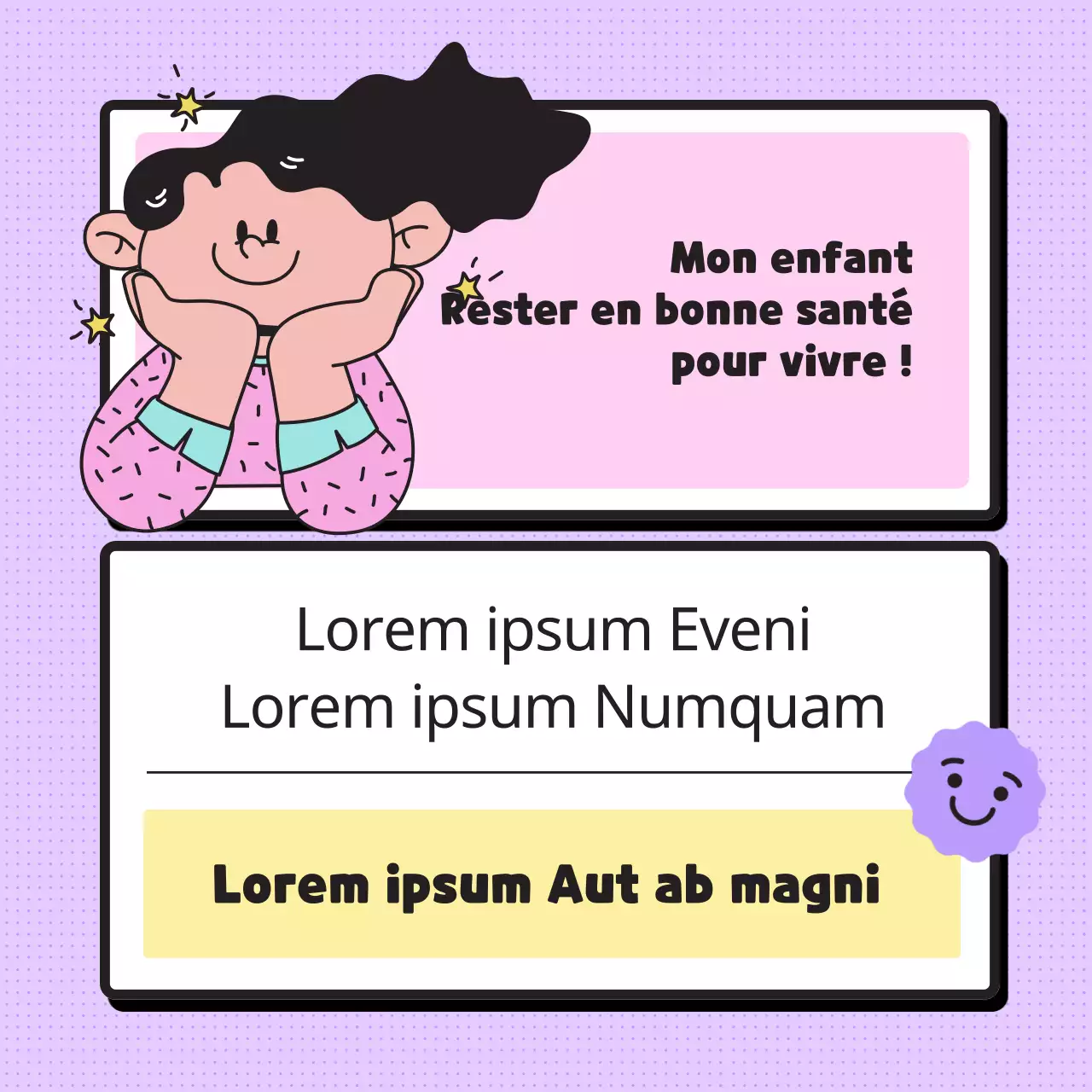 Fournir des informations sur le syndrome du nouveau semestre à l'aide d'illustrations simples aux tons pastel et d'émoticônes.