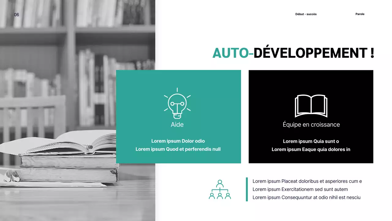 Proposition de société de marketing simple et de couleur menthe