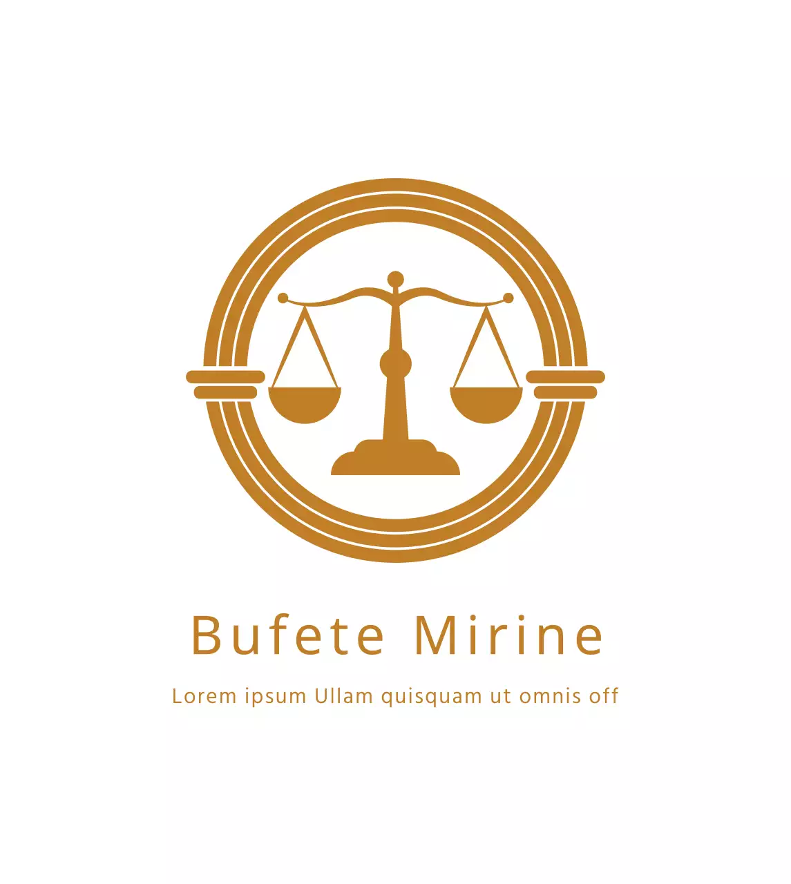 Letrero de bufete de abogados con logotipo sencillo