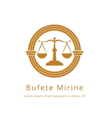 Letrero de bufete de abogados con logotipo sencillo