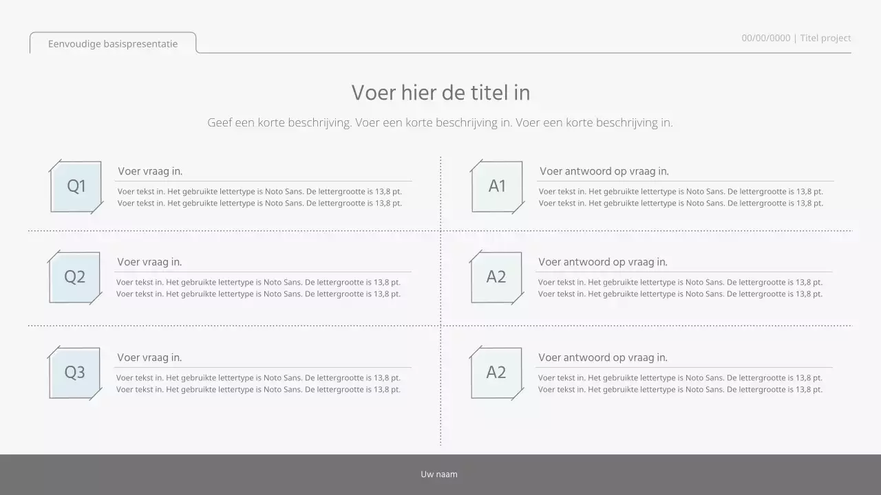 Eenvoudige, eenvoudige presentatieset in pastelkleuren en wit