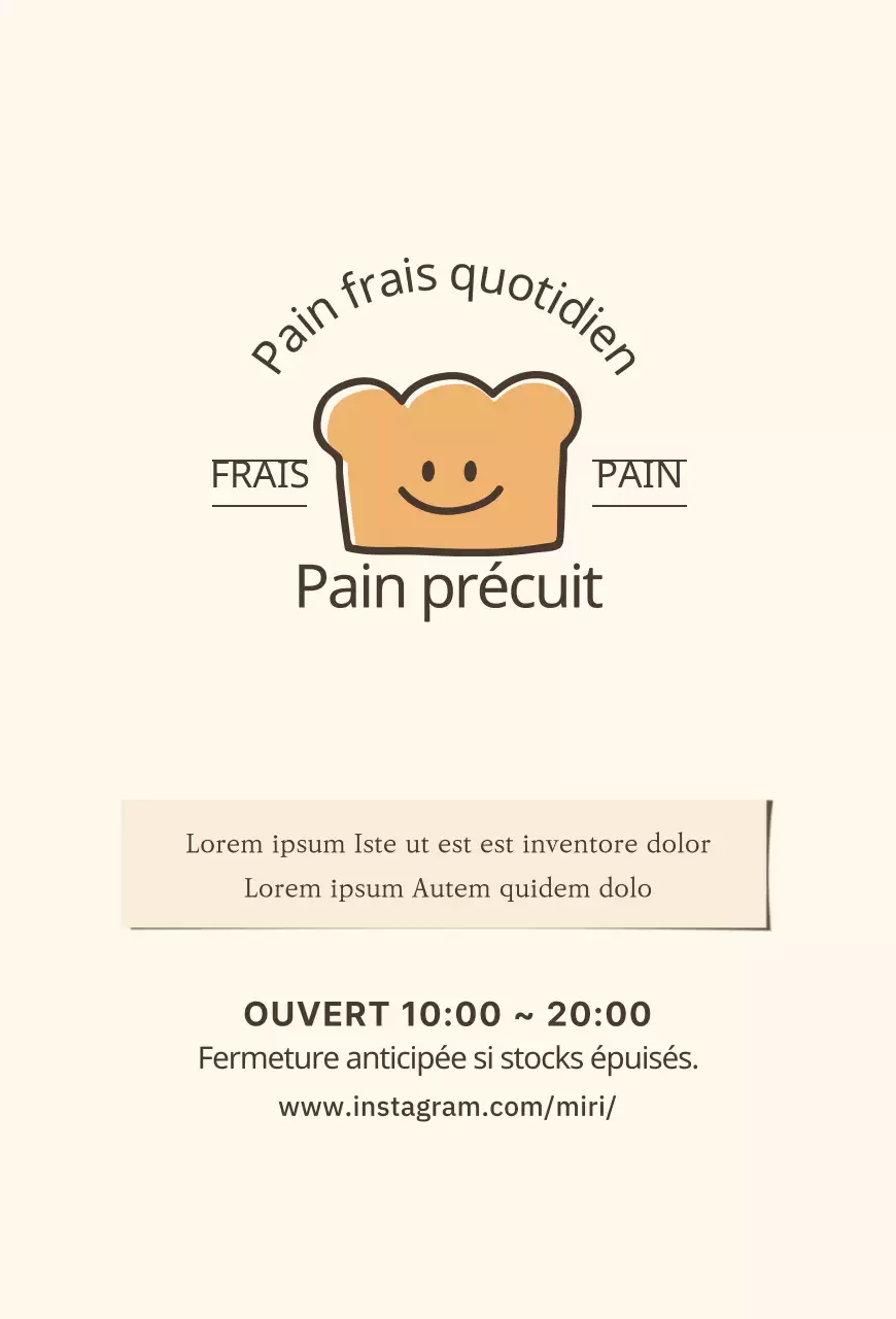 Boulangerie-pâtisserie légère