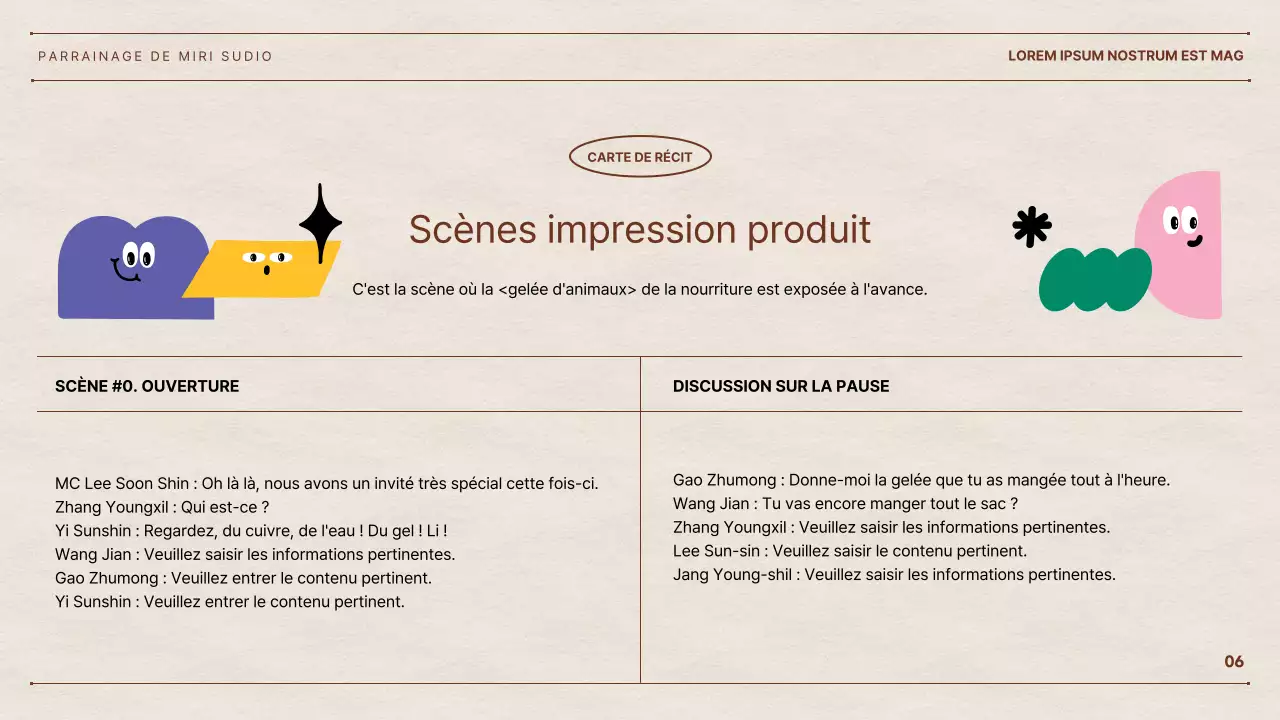 La proposition de Hyun Chan, talentueux internaute, avec un fond en papier et des formes géométriques colorées