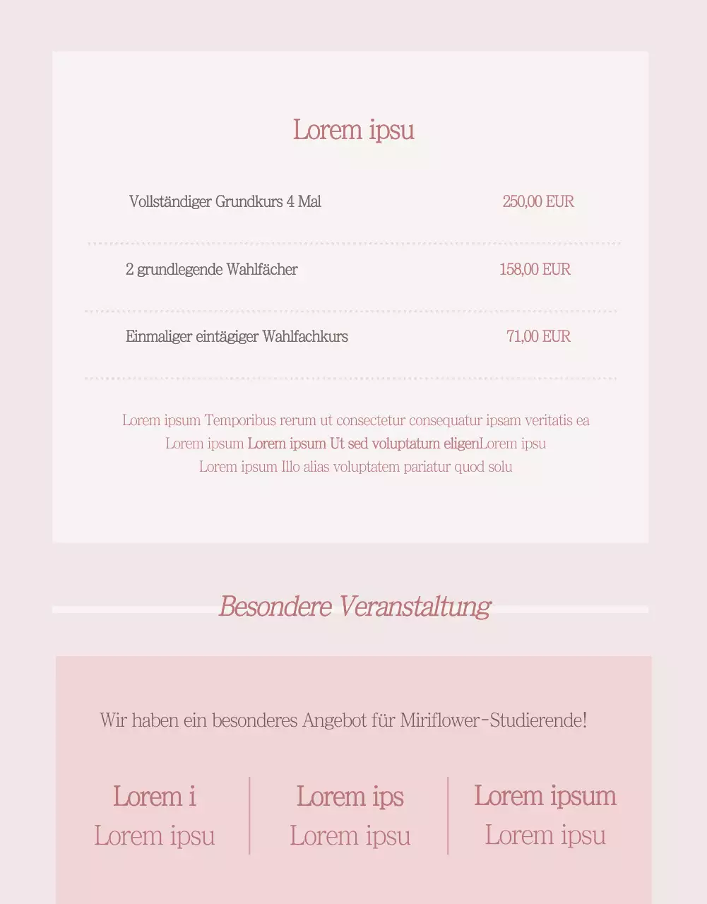 Detailseite Blumenklasse