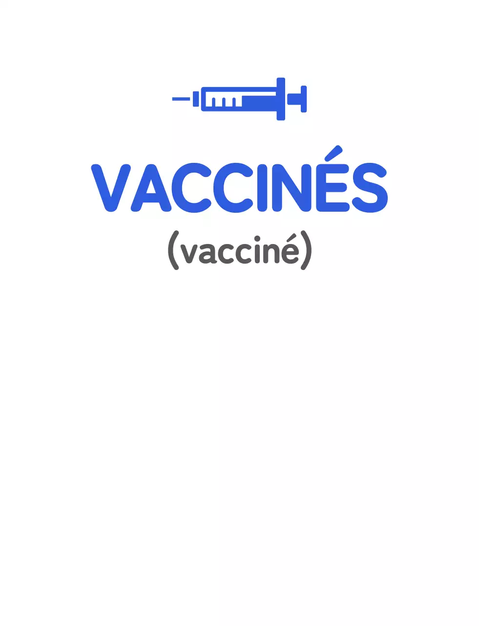 T-shirt bleu de vaccination