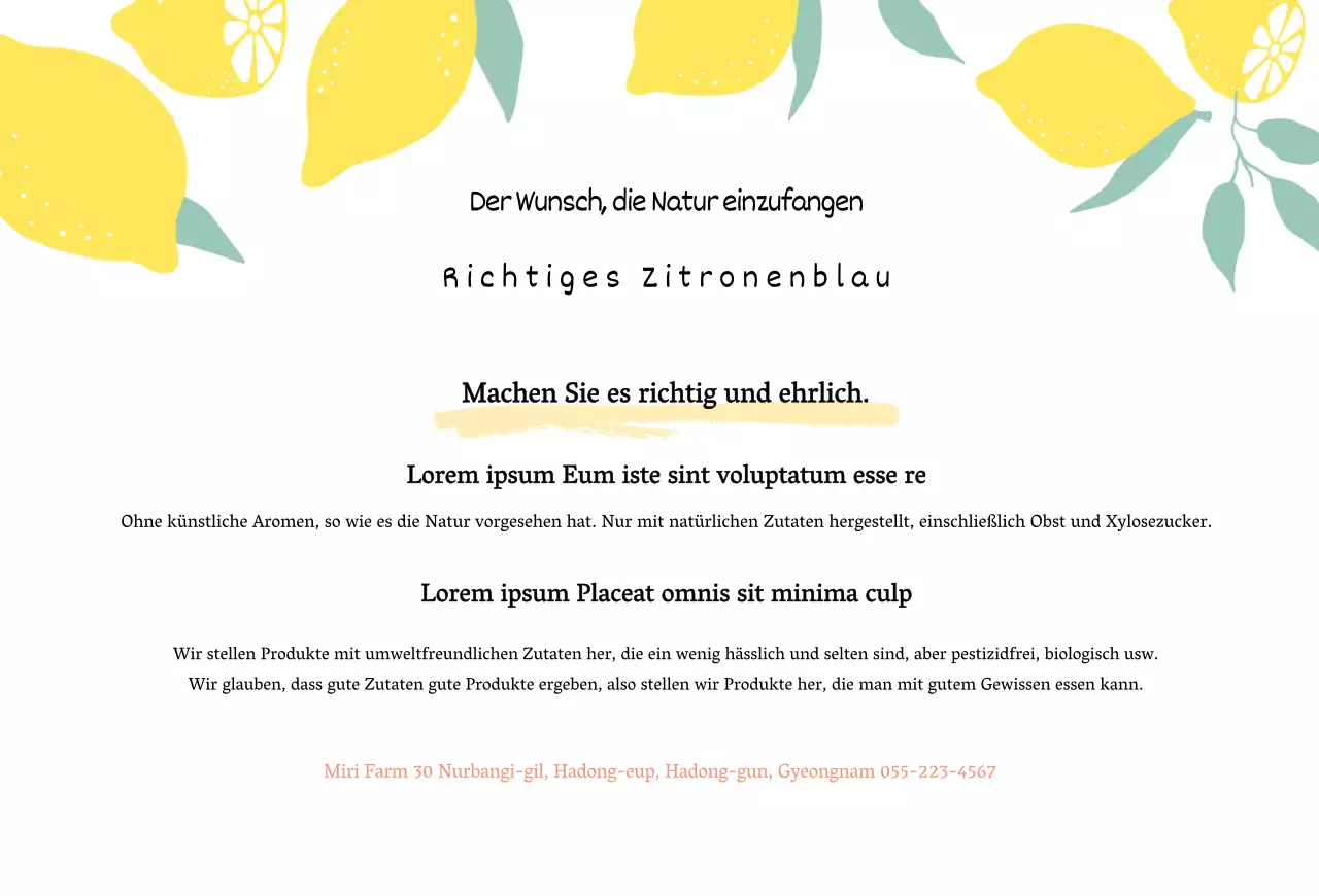 Illustrierte Limonaden-Postkarte