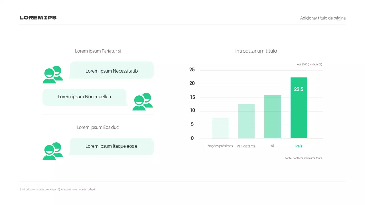 Verde, gráfico de conceitos simples