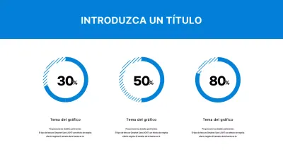 Sencilla infografía de gráfico de donuts en azul
