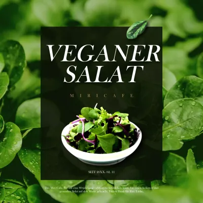 Bewerben Sie Ihren grünen veganen Salat in den sozialen Medien