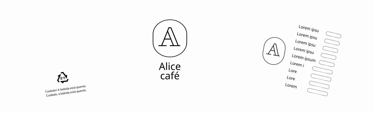 Suporte para copos com logótipo de café simples