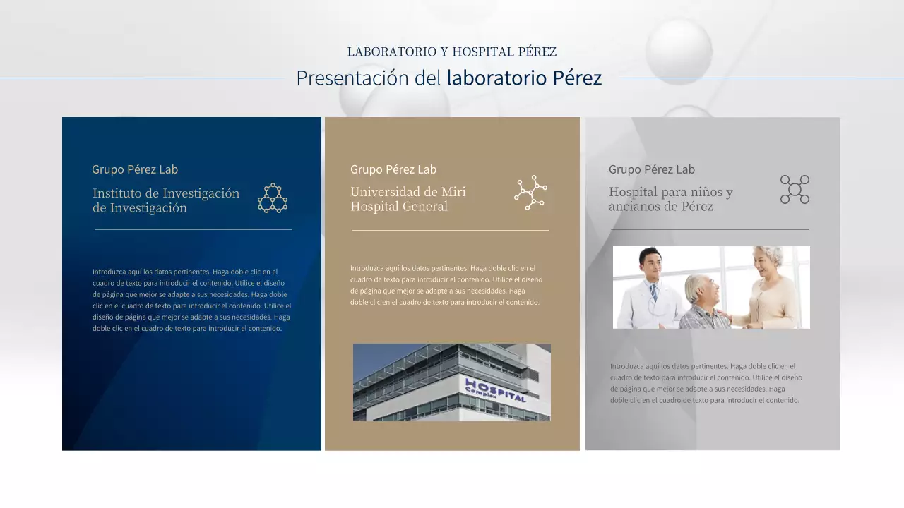 Tema empresarial de laboratorio azul y marrón (presentación)