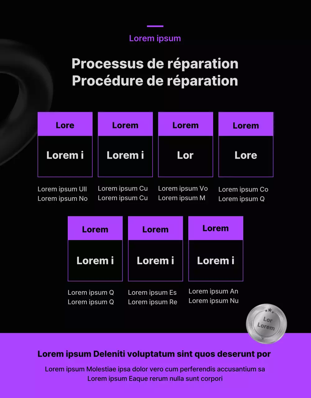 Promouvoir les services de réparation électronique avec des points violets (plus)