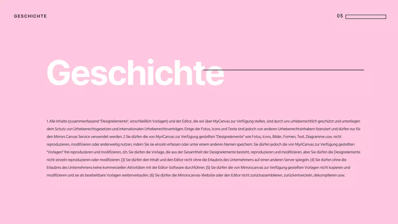 Einzigartige Präsentationen