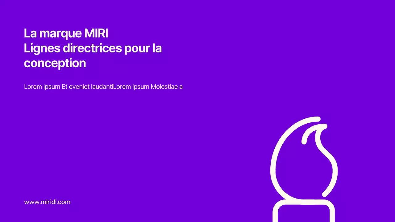 Lignes directrices de la marque avec des accents de texte propres en violet et en citron
