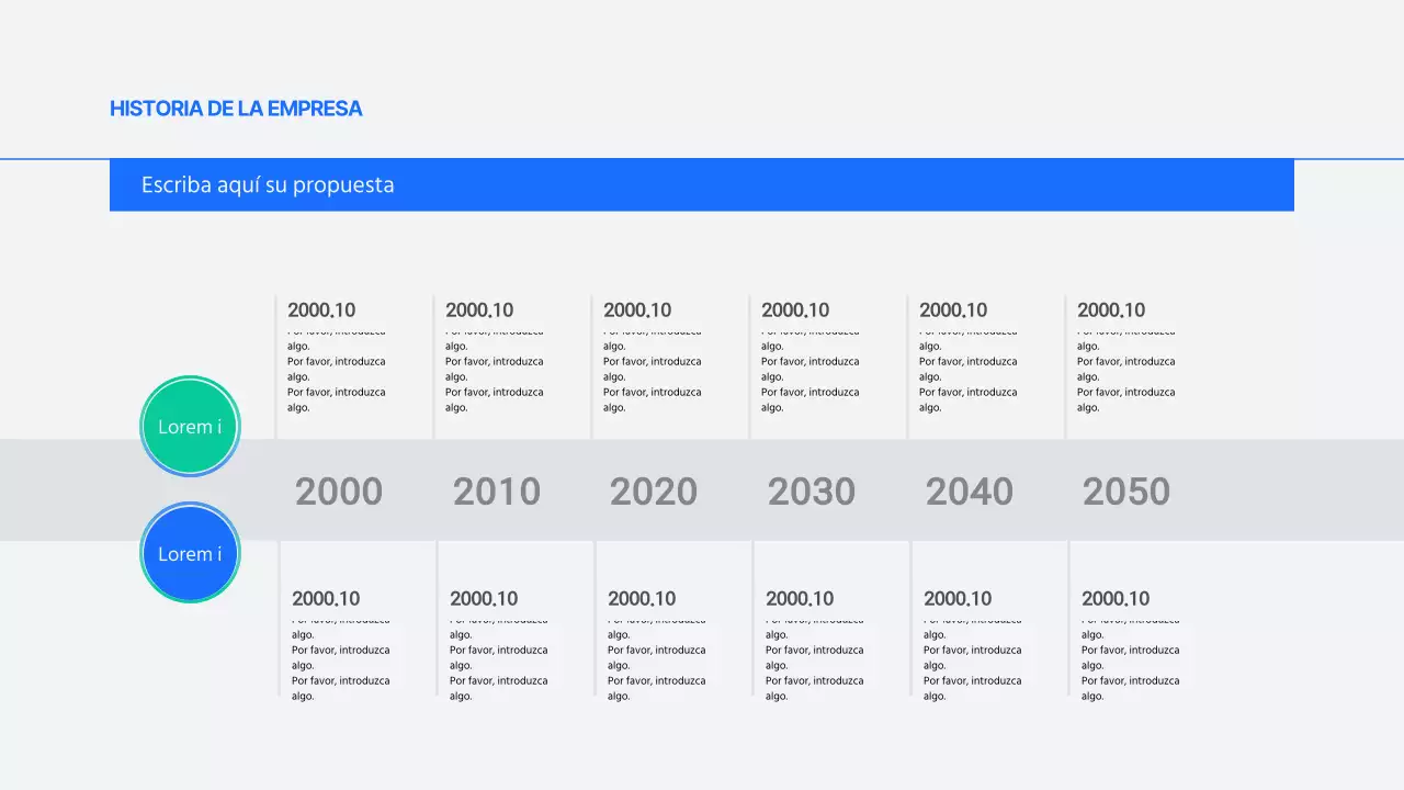 Informes empresariales sencillos en azul