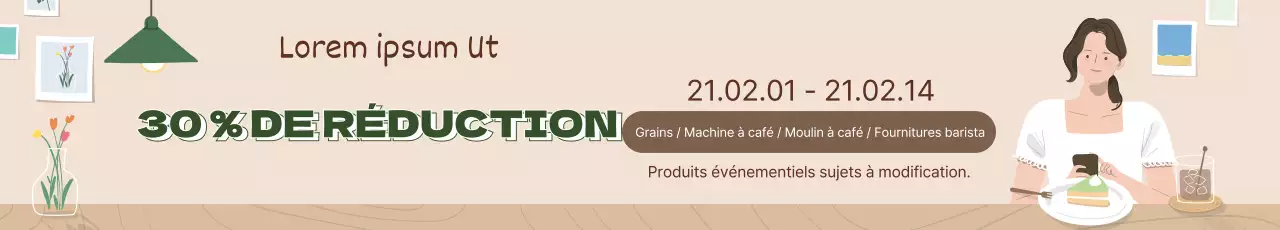 vert beige illustration intérieur moderne maison café événement promotion