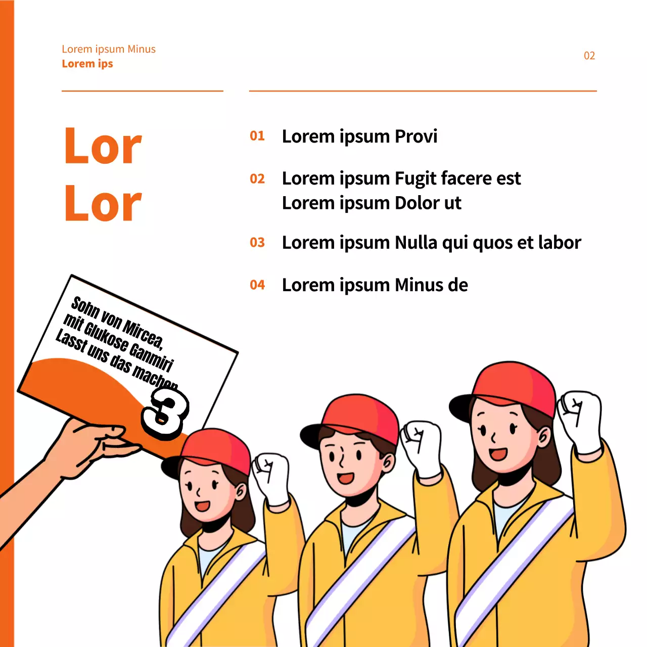 Orange hervorgehobene Stellen für Wahlhelferinnen und Wahlhelfer