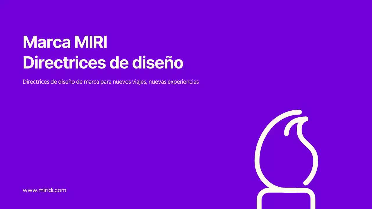 Directrices de la marca con acentos de texto limpio en morado y limón.