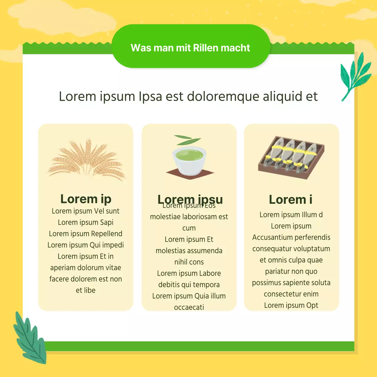 Ländliche Karte Nachrichten mit gelbem Hintergrund