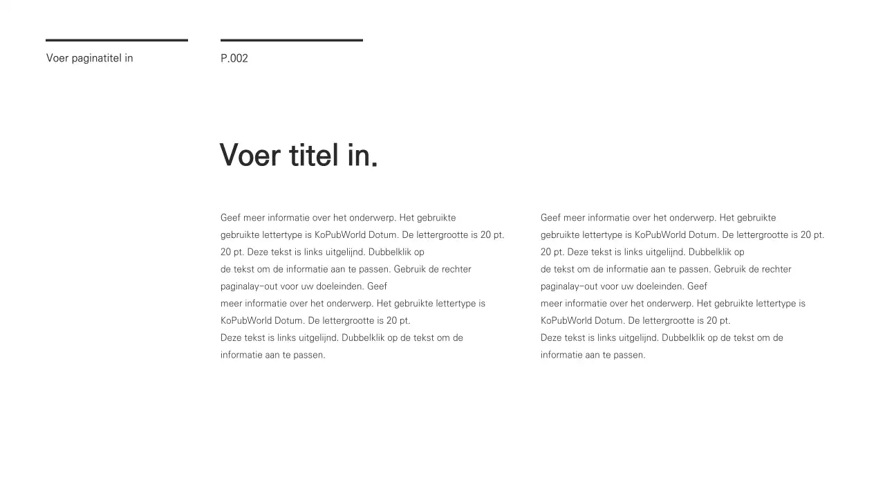 Een chique presentatie