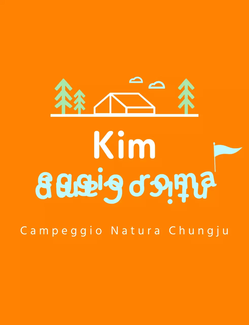 Completo per il personale del campeggio naturale di colore azzurro