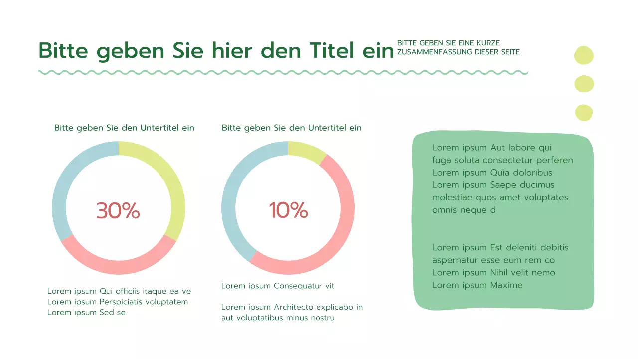 Eine frische grüne, abgerundete Psychologie Präsentation